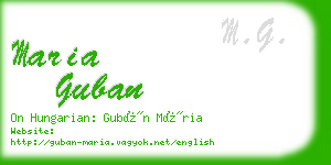maria guban business card